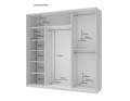Šatní skříň s posuvnými dveřmi Doros City Light Kašmír 1 dveře / 2 zrcadla 225×60×225 (80736380)
