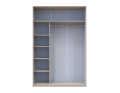 Šatní skříň s posuvnými dveřmi Doros City Light Kašmír 2 zrcadla 150×60×225 (80736359)