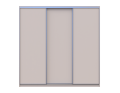 Šatní skříň s posuvnými dveřmi Doros City Light Kašmír 3 dveře 225×60×225 (80736377)