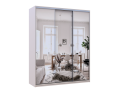 Šatní skříň s posuvnými dveřmi Doros City Light Kašmír 3 zrcadla 180×60×225 (80736374)