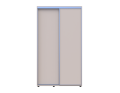 Šatní skříň s posuvnými dveřmi Doros Sigma Slim Kašmír 2 dveře 120x60x214.4 (42005455)