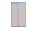 Šatní skříň s posuvnými dveřmi Doros Sigma Slim Kašmír 2 dveře 130x60x214.4 (42005456)