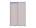 Šatní skříň s posuvnými dveřmi Doros Sigma Slim Kašmír 2 dveře 140x60x214.4 (42005457)