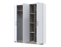 Šatní skříň Doros Austin Biela/dub Sonoma 3 dveře 161х51х205 (80737754)