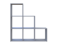 Regál Doros Step 3×3 Šedý otevřený 102,6×28,8×106,1 (41516178)