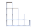 Regál Doros Step 4×4 Bílý otevřený 136,2×28,8×140,7 (41516166)