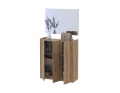 Botník se zrcadlem Doros Kassel Dub Evok 3 DTD 97×40×110 (42005500)