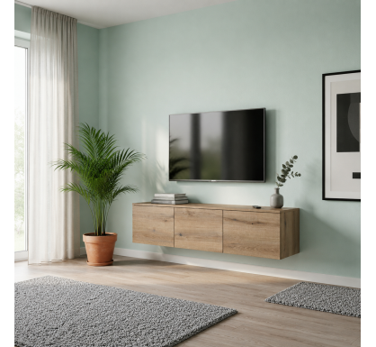 TV stolek Doros Levia Dub Evok 3 dveře 130x35x33 (41516290)