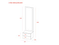 Skříňka se zrcadlem Sola Grafit dveře / zrcadlo 45×40×168,6 (44900342)
